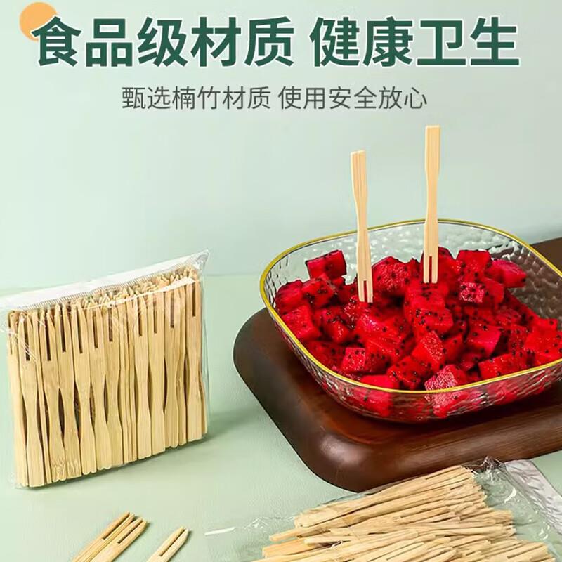 7.9元，一次性加厚型水果叉100支