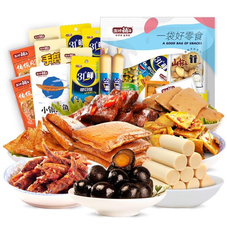 【京东】盐津铺子零食大礼包鱼肉组合232g