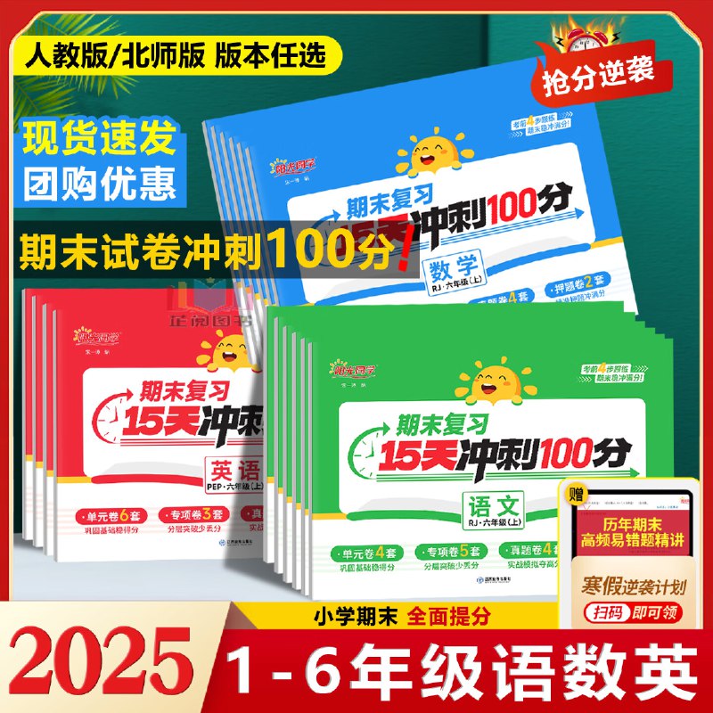 5.8元 阳光同学 小学期末冲刺复习测试卷