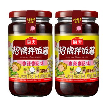 【京东】海天 招牌拌饭酱香菇味300g*2瓶，23.9元