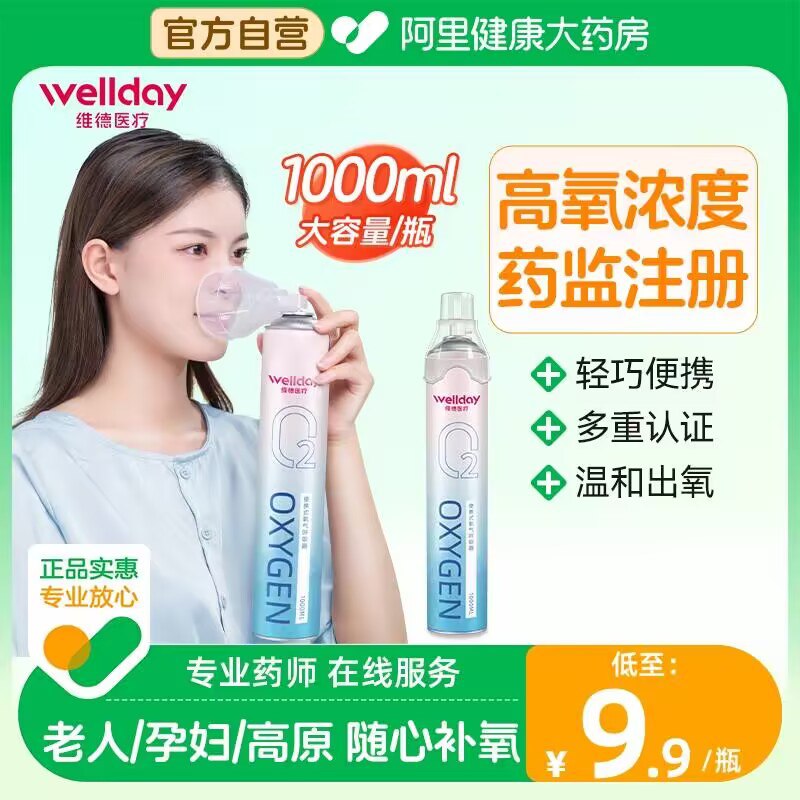 6.9💵 阿里健康大药房医疗便携式氧气瓶1000ml/瓶)i10XWen8GoQ)/ CZ1111