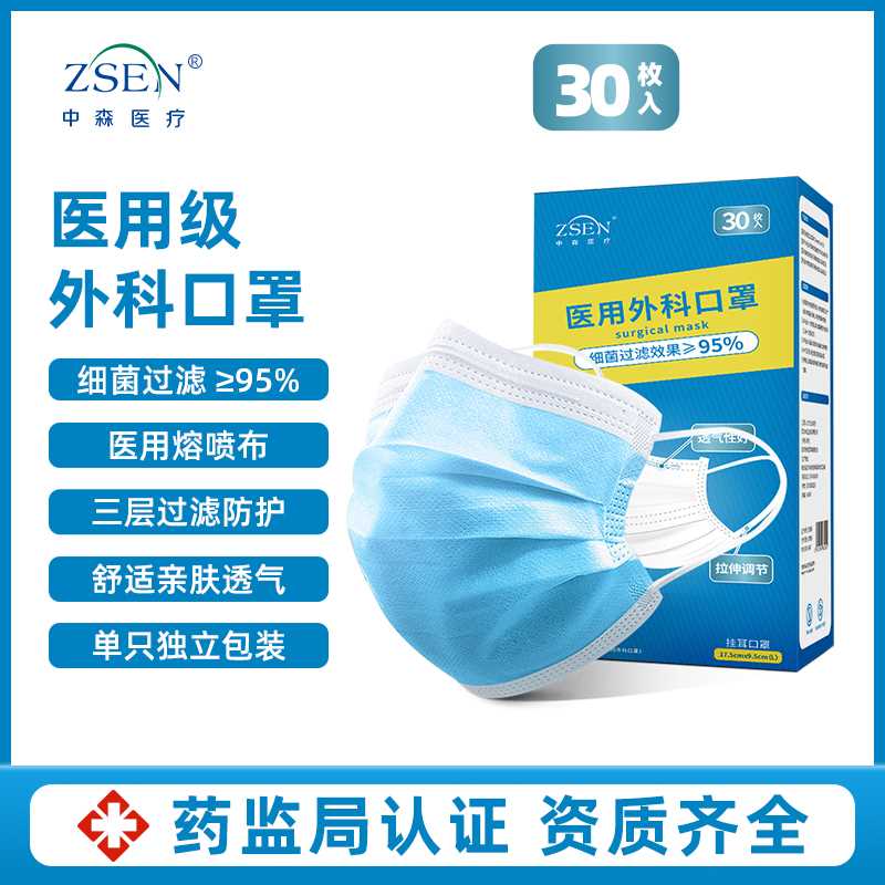 19.8元 拍90个选项这款每只都是独立包装的中森一次性医用外科口罩(bCVmcvG0kM6)/ 每天三次 