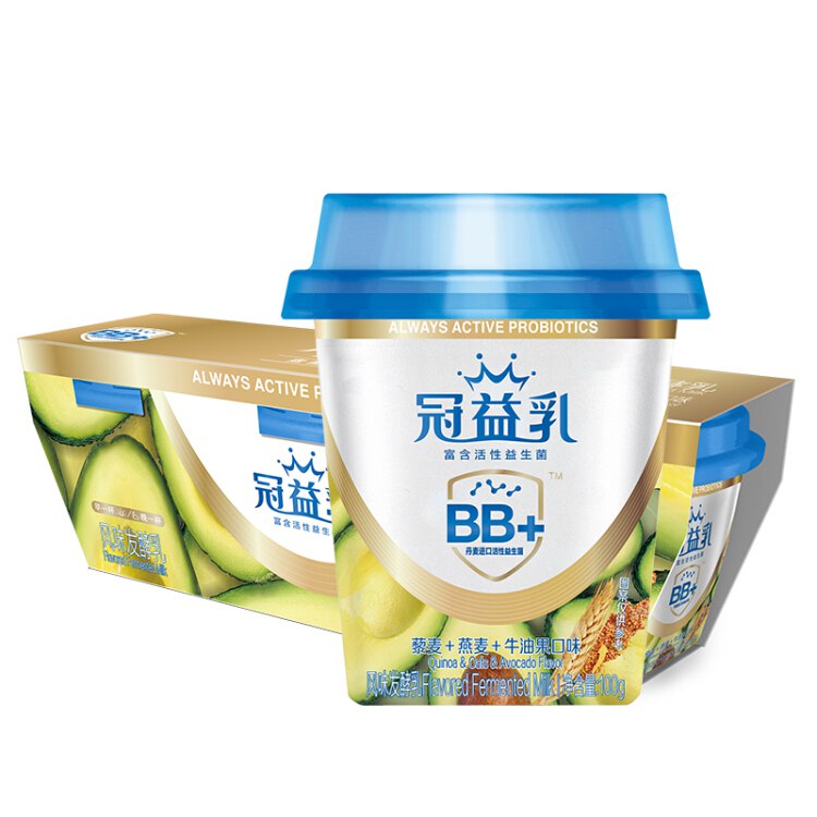 蒙牛 冠益乳BB-12 藜麦燕麦牛油果 100g*3 低温酸奶酸牛奶