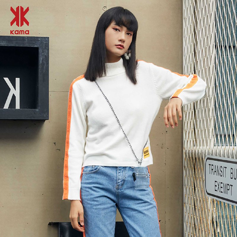 39元  KAMA旗舰店长袖半中高领打底毛衣(dcy7cM4bcfM)/