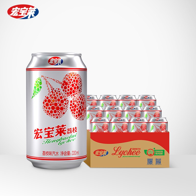19.9元 宏宝莱旗舰店荔枝味碳酸饮料330m*12罐(26f2XOUSyfD)/