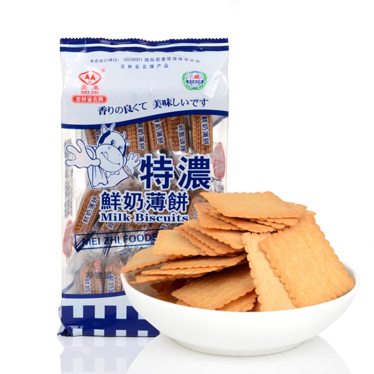 美至 特浓鲜奶味薄饼干200g/袋 零食小吃 早餐休闲食品