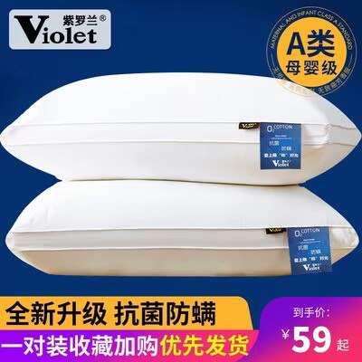 49💵 紫罗兰羽丝绒可水洗枕头一对)R8xcW0dR4si)/ CZ11//