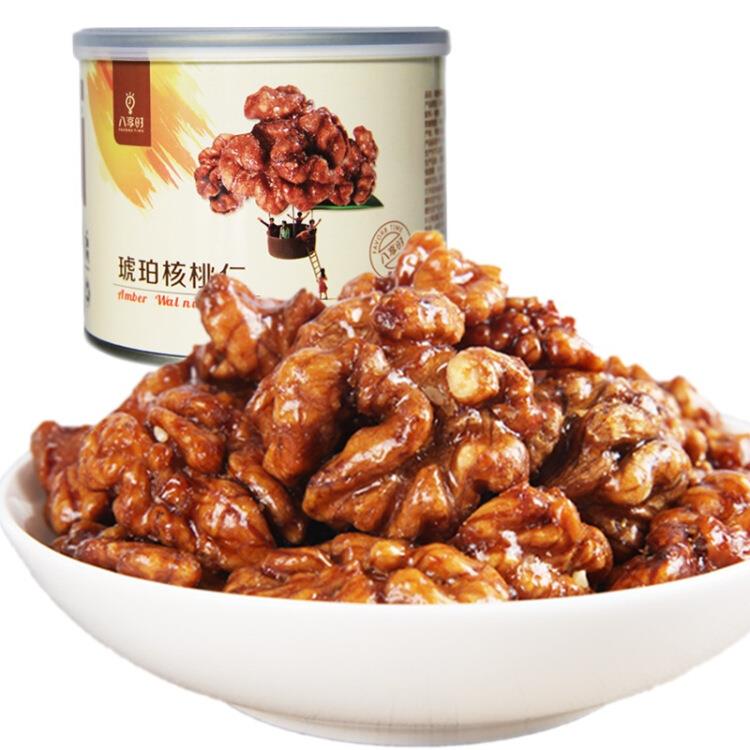 【京东出品】八享时琥珀核桃仁100g每日坚果休闲零食零食小吃儿童零食即食食品