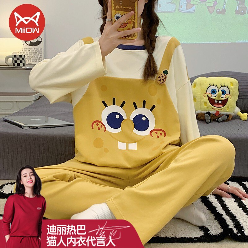0点开始 34.9元 猫人大牌纯棉长袖长裤女生睡衣套装(CKBB2xJ0rRn)/ CZ11/全款全尺寸一个价~拍下1套快给自己多买几件换洗着穿！