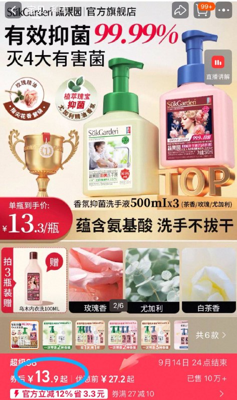 13.9💰蔬果园旗舰店雪顶茶香泡泡洗手液500ml拍最后1选项❗1到手一大瓶一按出泡 如同云朵般触感☁️-9/2RGz4IidGqq// AA11