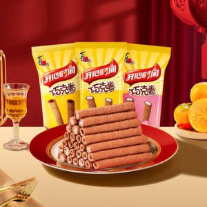 4件  拍4件 19.9元【喜之郎食品旗舰店】喜之郎巧克力蛋卷共16袋)4n5fdO5R6aG)/ CZ11//还有有草莓味和牛奶味可选！