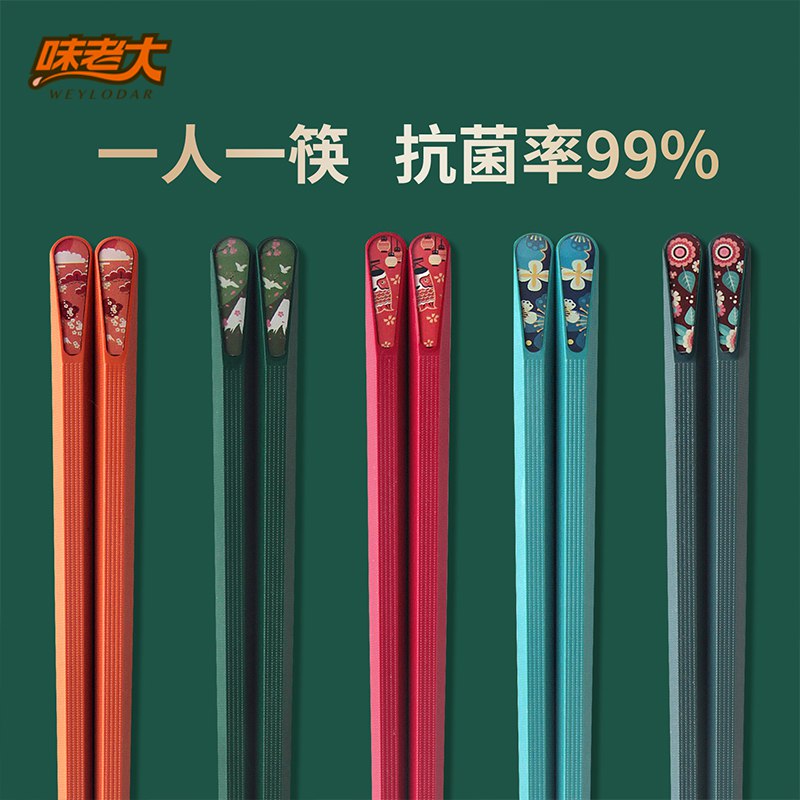 0点后下单 先领券9.9元跨店满减凑单 预计8.2元味老大日式抗菌合金筷子5双￥cXRX2RzUkNC￥/ 家里筷子要经常换 发霉会致癌
