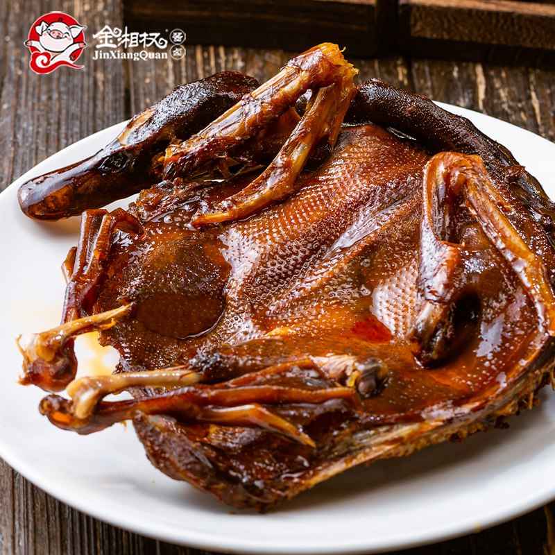 0点开始 16.9元金湘权食品旗舰店湖南微辣手撕酱板鸭*314g(1pDU2ryaDZR)/湖南长沙特色知名品牌，金湘权