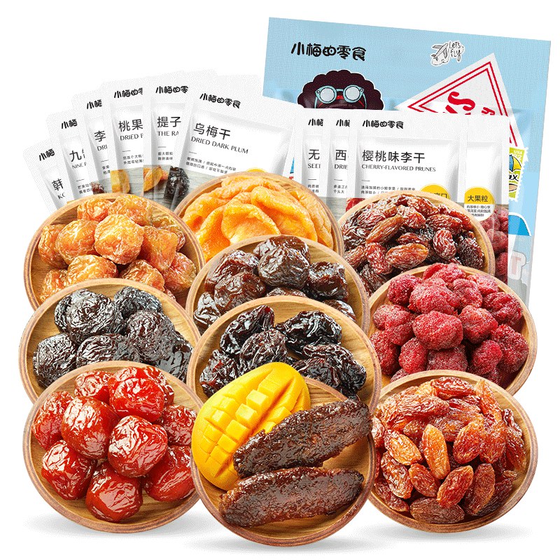 小梅M - 的零食蜜饯组合750g24.9元，超46000+好评