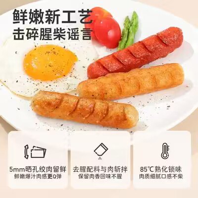 0点开始 12.9💵鲨鱼菲特鸡肉肠30g×10根)JMyCWaI6uwP)/ CZ11//添加≥75的鸡肉 真肉更有嚼劲健身代餐 健身减肥减脂的冲