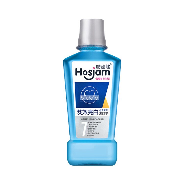 【京东自营】皓齿健（Hosjam）芨效亮白漱口水500ml（冬青薄荷）