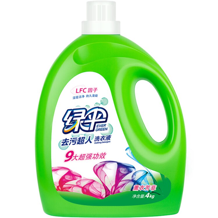 【京东自营】绿伞去污超人洗衣液4kg熏衣芳菲