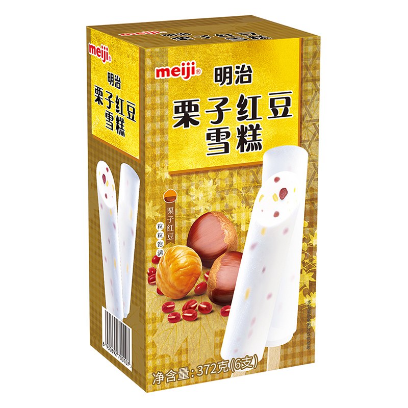 【京东自营】明治（meiji）炼乳红豆雪糕 64g*6支关注店铺享粉丝价：40.80亓/件