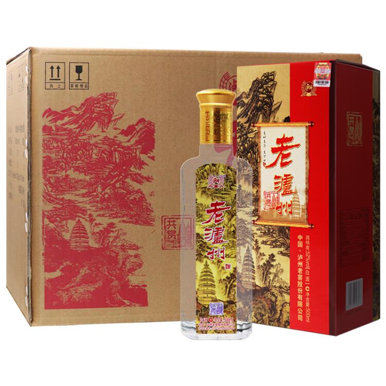 泸州老窖老泸州共赏52度高度白酒500ml*6整箱装