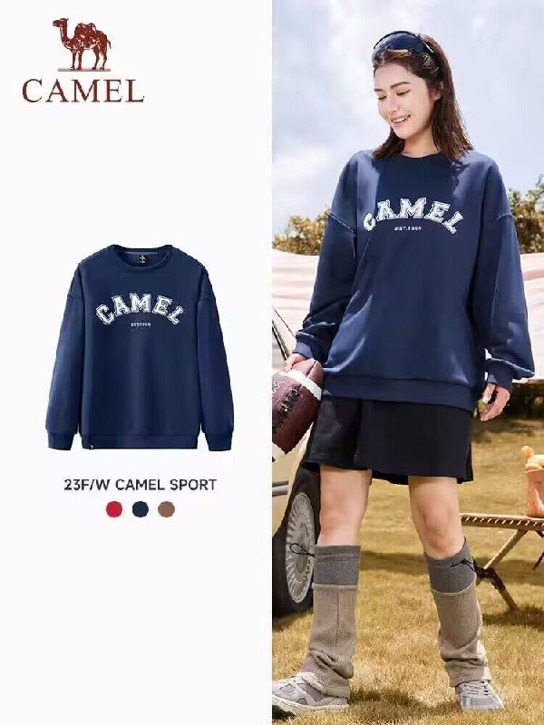 99💵【骆驼官方旗舰店】骆驼男女款运动长袖休闲卫衣)Y6JsdAJlwUL)/ CZ11//宽松版型 棉感舒适柔软细腻时尚简约风 日常百搭又显瘦运动休闲随心搭 情侣多款可选