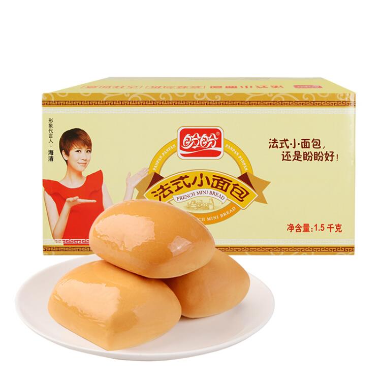 盼盼法式小面包早餐饼干糕点整箱装奶香味1500g