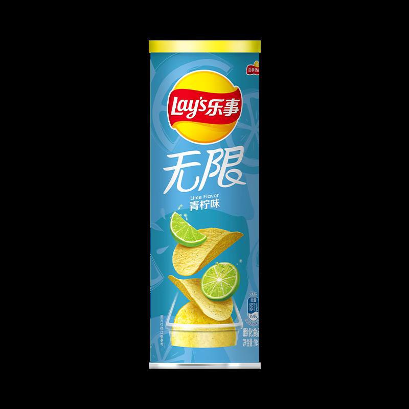 乐事 无限 薯片 青柠味 104g部分地区2-20件5亓拍3件12.45亓