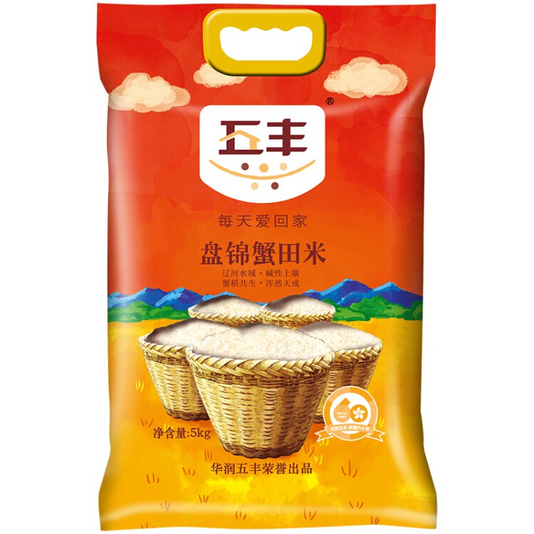 华润 五丰 东北大米 盘锦大米 蟹稻共生 盘锦蟹田米5kg