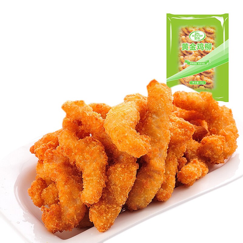 圣农美厨黄金鸡柳1000g/袋烧烤食材早餐食材炸鸡速冻食品调理鸡胸肉