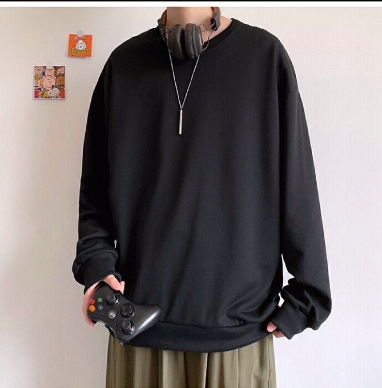 19.9元 文艺男女旗舰店秋冬款圆领百搭纯色上衣(x1r5cxc3FmI)/