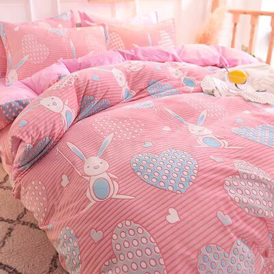 138元 【全部一个价】雕花牛奶绒被套法兰绒*4件套(SKnG2xRhwc8)/ CZ1111冬季保暖超厚牛奶绒四件套不掉色不掉毛，有抗静电丝~