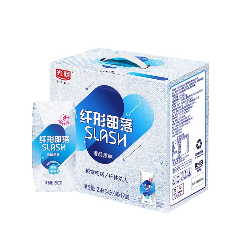 光明 纤形部落slash巴氏杀菌热处理风味酸奶（原味）200g*12盒*3件 67.35元（22.45元/件）