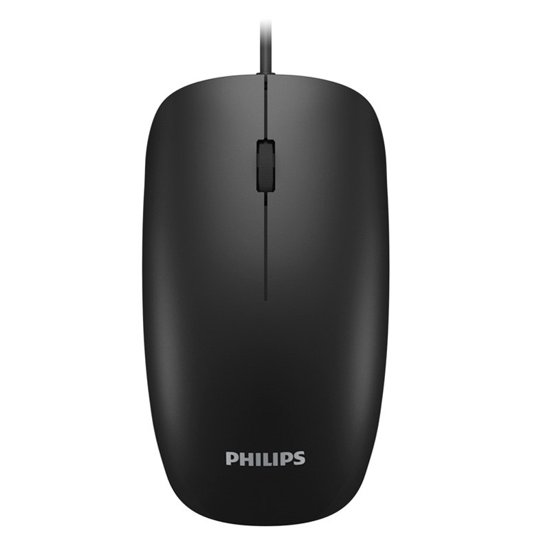 飞利浦 PHILIPS SPK7214BS 鼠标 有线鼠标 办公鼠标 静音鼠标 USB鼠标 黑色 9.9 