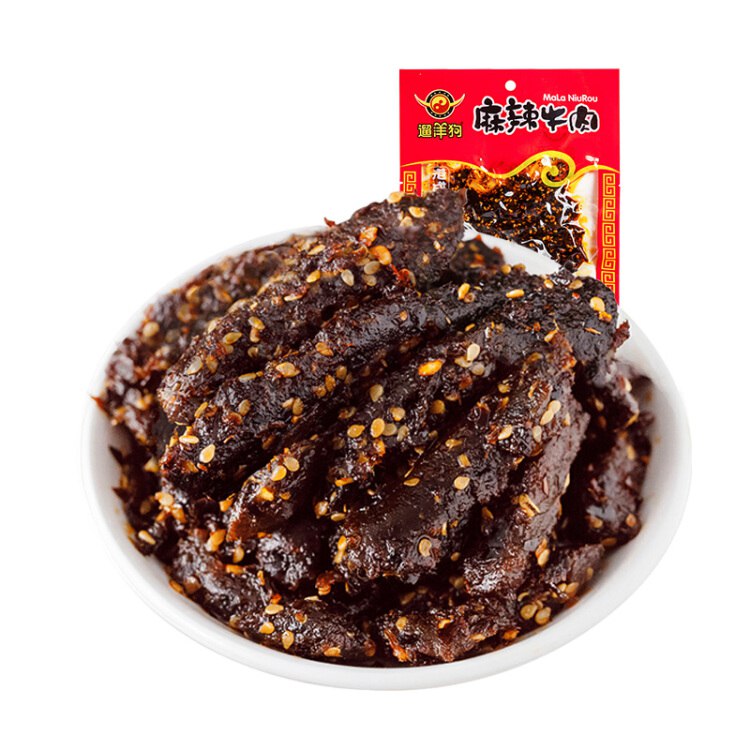 遛洋狗 麻辣牛肉干86g 四川特产零食川味香辣肉脯袋装京东报价12.8（近期好价）