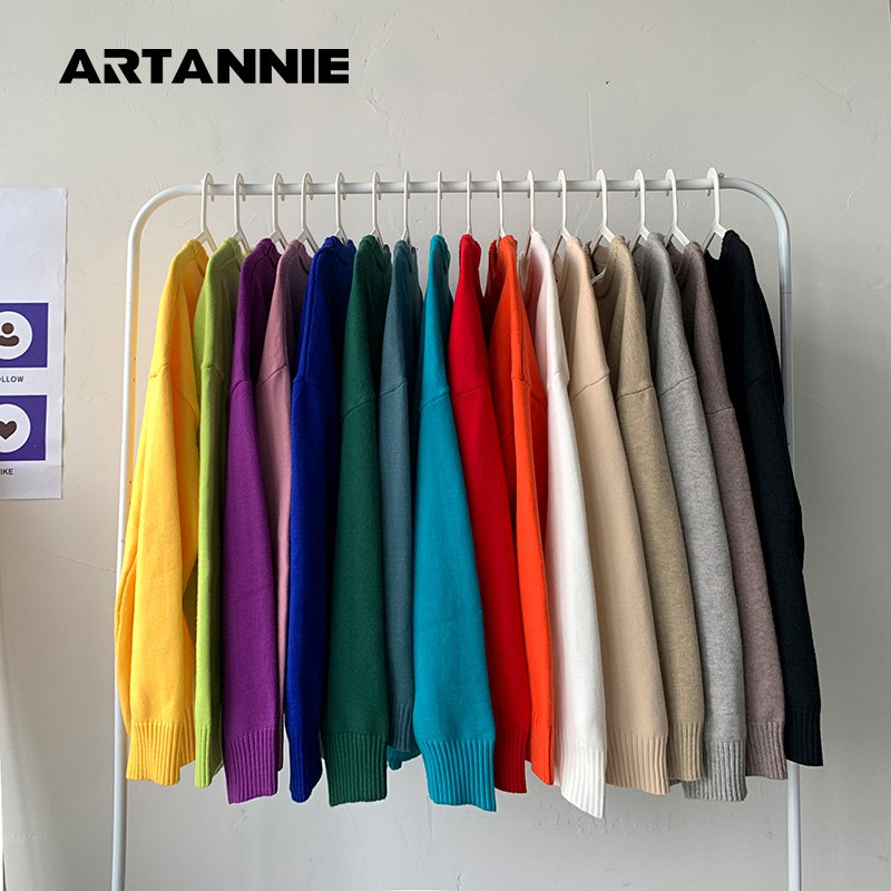 33元【ARTANNIE】纯色圆领慵懒风针织打底衫(dzrB2a8LkV1)/