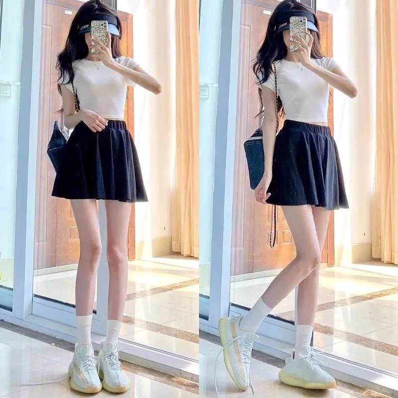 诗莉奥高腰显瘦百搭百褶裙