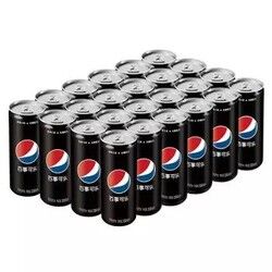 限东北：Pepsi百事可乐黑罐无糖可乐汽水330ml*24听，参加2件9折活动，可叠加页面229-40元券活动拍5件202.55元