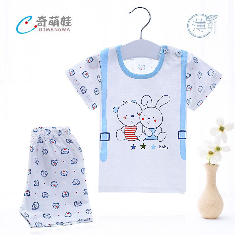 32 夏季衣服宝宝短袖短裤可开档
