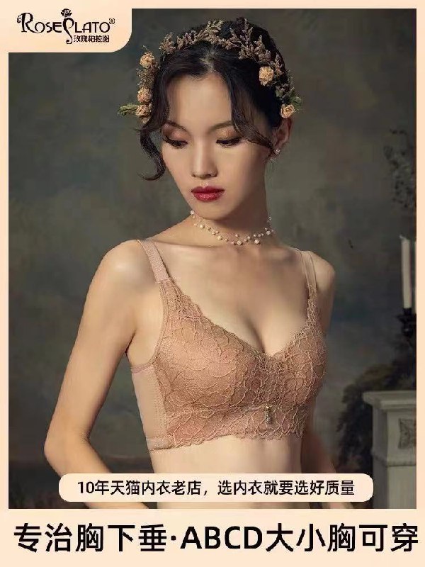 10点开始 拍下24.9元玫瑰柏拉图旗舰店蕾丝聚拢无钢圈调整型文胸(xEKvXKoM7Th)/