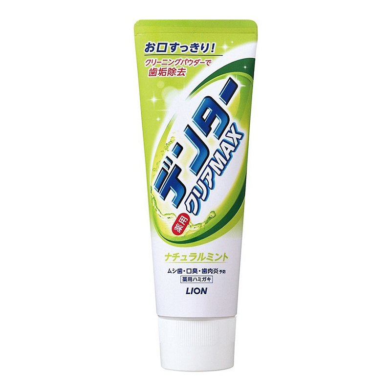 日本进口 狮王(LION) Dentor Clear Max洁净立式牙膏 自然薄荷型 140g/瓶
