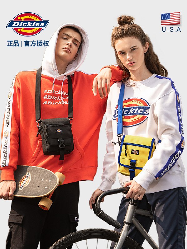 59元 大牌Dickies情侣潮牌单肩包斜挎包 (CZFrcGJCYim)/