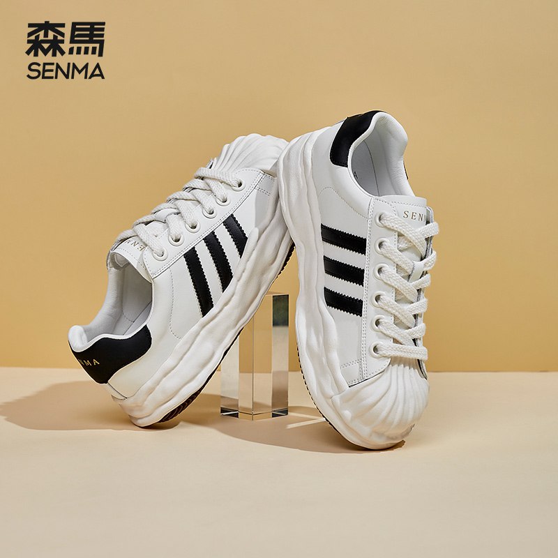 0点开始  69元【森马】贝壳头溶解鞋厚底板鞋女(8lcO2Gch3PF)/
