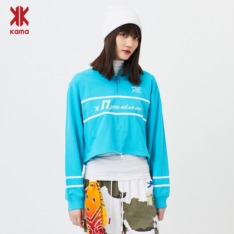 0点后下单 先领券29元KAMA新款立领时尚卫衣女(AqKbXLhIHlo)/