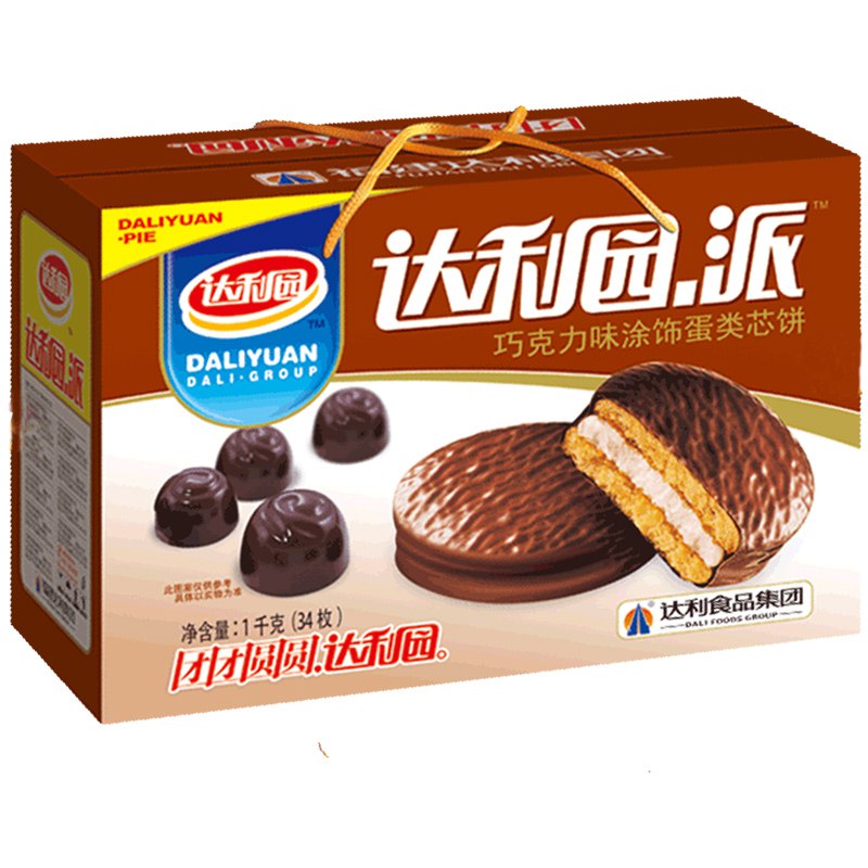 【京东】达利园 巧克力派 休闲零食早餐面包蛋糕点心 1kg 169-30劵下10件折14.9一件